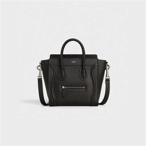 celine black drummed calfskin nano luggage bag price|NANO LUGGAGE BAG IN DRUMMED CALFSKIN.